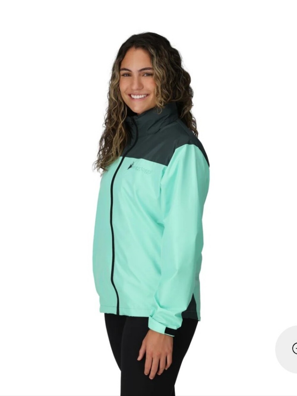 frogg toggs, Lightweight Two-Tone Windbreaker Jacket - Mint Green and Charcoal
